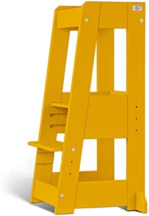 tiSsi #1 Torre de aprendizaje Felix, Torre de descubrimientos Montessori Learningtower Haya Girasol Amarillo