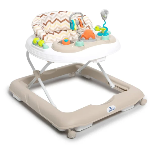 Andador anticaídas para bebé 6-12 meses, plegable y ajustable con juegos