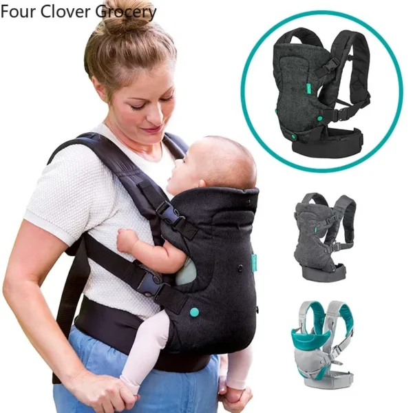 Portabebés ergonómico 4 en 1, diseño 2024, cómodo, plegable y seguro para niños
