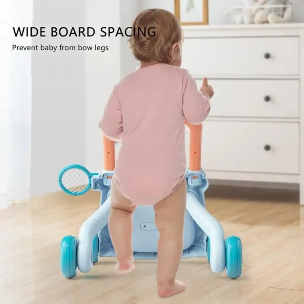 Andador multifuncional para bebés con asiento acolchado y centro de juegos interactivo
